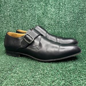 Bally Switzerland Black Leather Single Monk Strap Dress Shoes Men's Size 10 EUC